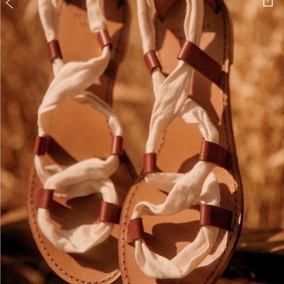 Sezane Kayla Low Sandals size 8 (2 laces included) - Picture 6 of 6